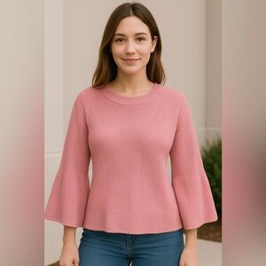 Banana Republic Pink Women's Sweater valentines outfit